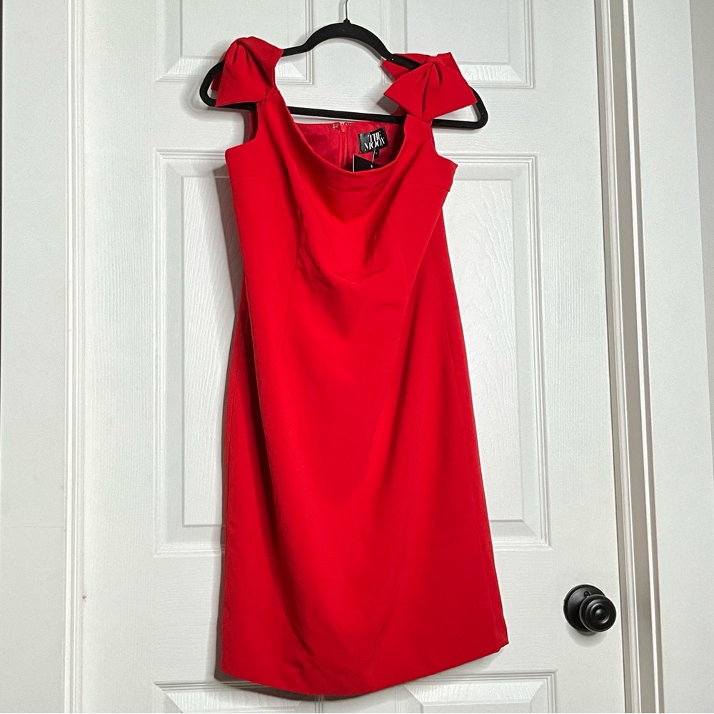 The Moon - Red Dress with Bow Straps - Size Large